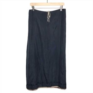 Sundance Floral Rose Embroidered 100% Silk Maxi Skirt 8